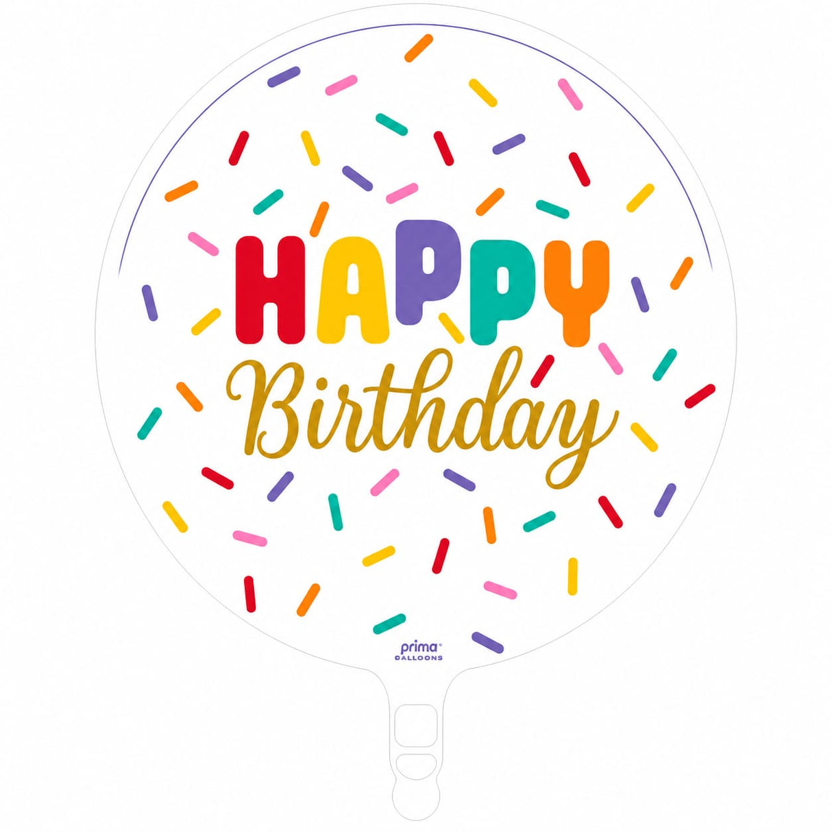 18" ROUND COLORFUL SPRINKLES HAPPY BIRTHDAY