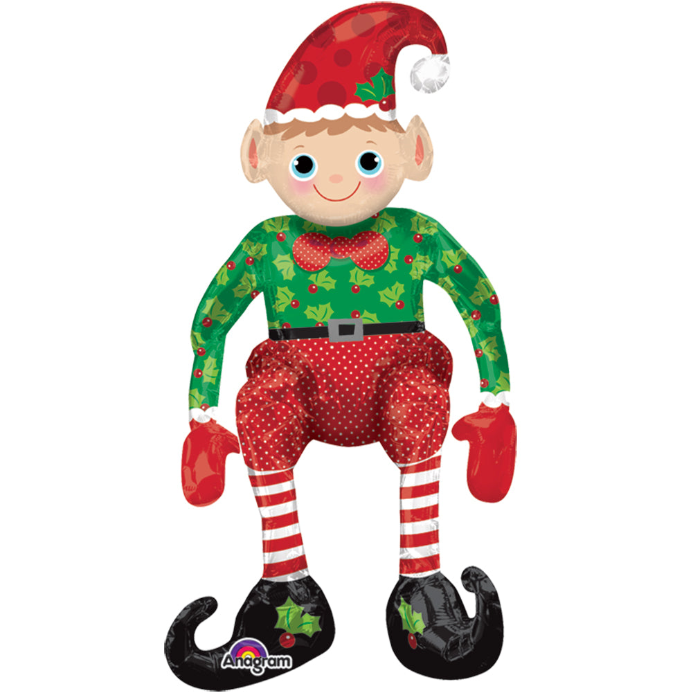 Sitting Elf Multi-Style Giant Foil Balloon