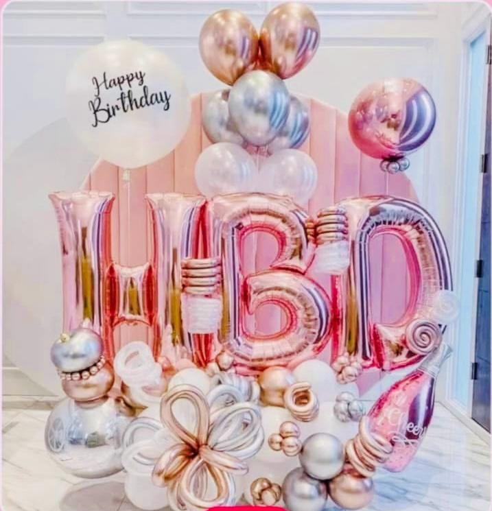 DIY HBD PINK BALLOON SET