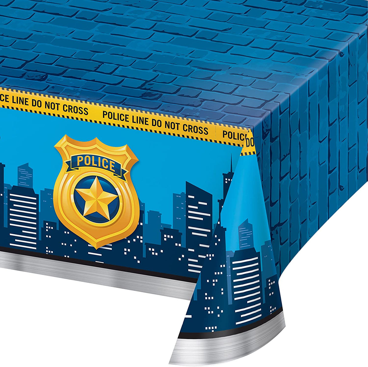 Police Party Plastic Table Cover