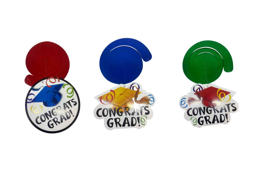 GRADUATION FOIL COLOR SWIRL DECORATION