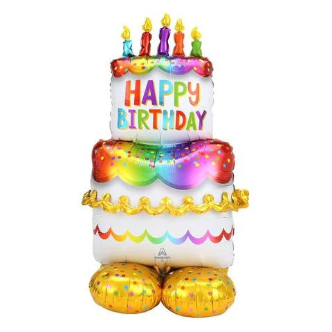 "HR212 HBD CAKE STAND AIR WALKER Balloon"