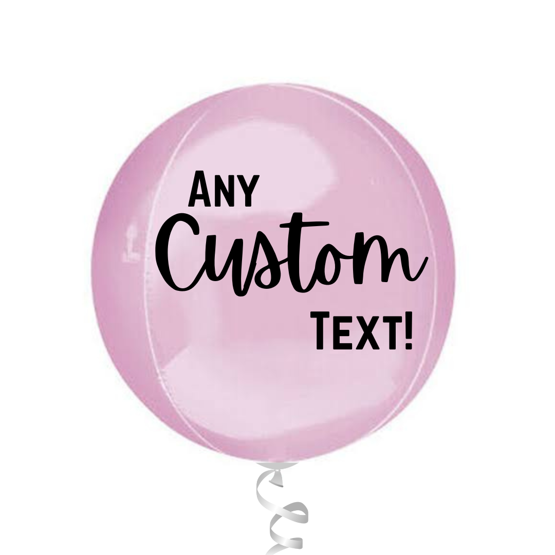 Pink Round Customizable Balloon