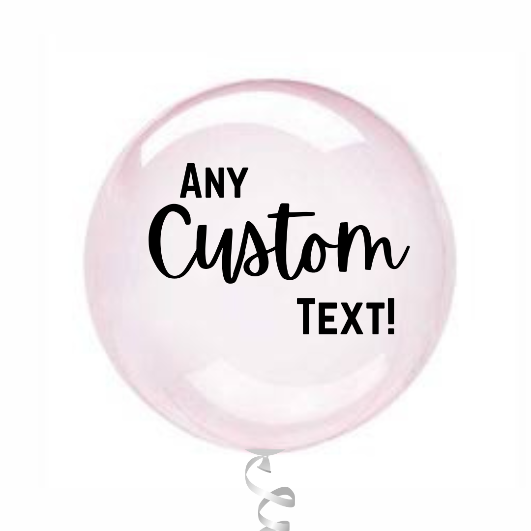 Pink Bubble Customizable Balloon