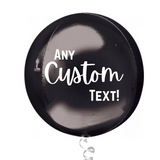 Black Round Customizable Balloon