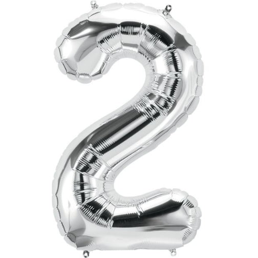 Mini Silver Foil Balloon - Number