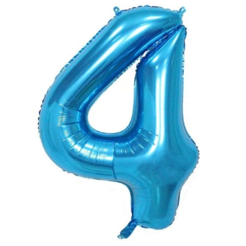 Mini Blue Foil Balloon - Number