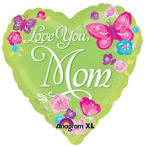 Love You MOM Painterly Balloon