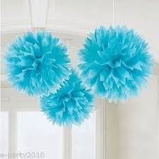 Ocean Blue Fluffy Decorations