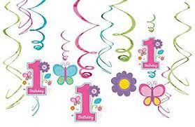 1st Birthday Girl Swirl Decorations
