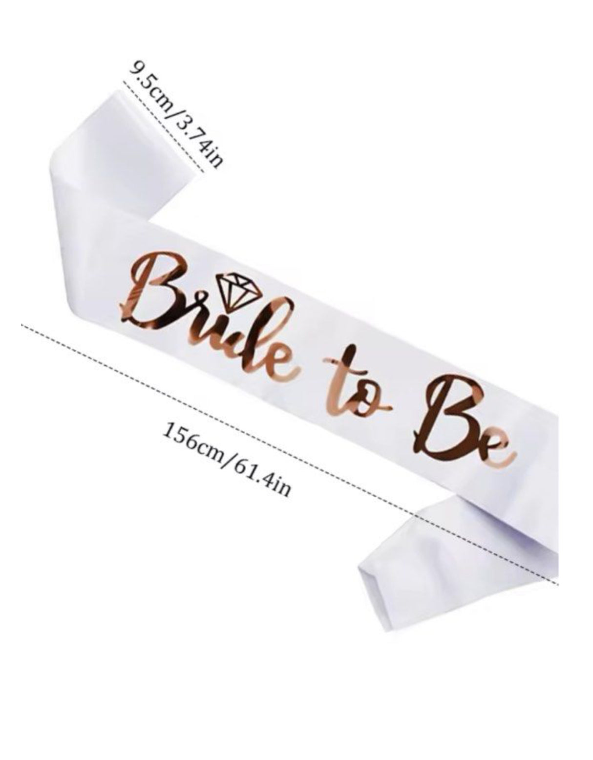 Gold Bride To Be White Sash