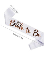 Gold Bride To Be White Sash