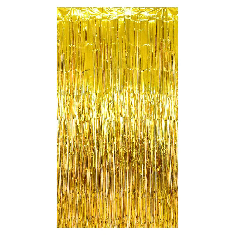 METALLIC FRINGE CURTAIN