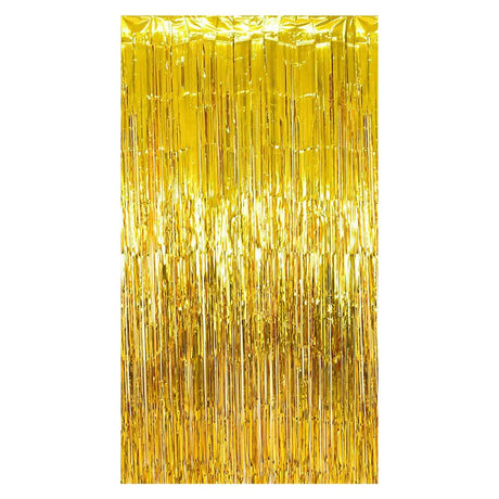 METALLIC FRINGE CURTAIN