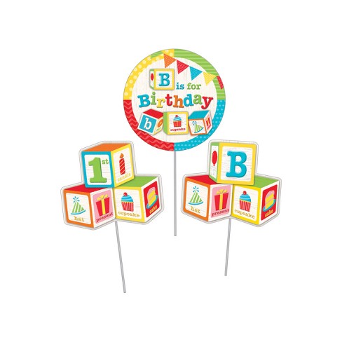 BLOCKS CUPCAKE STICK