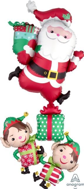 Santa & Elves Supershape Foil Balloon