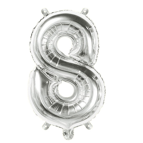 Mini Silver Foil Balloon - Number