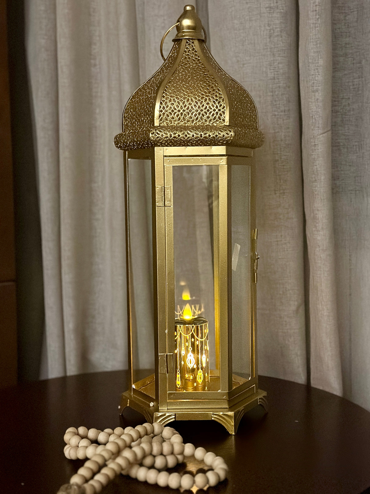 GOLD METAL LANTERN L