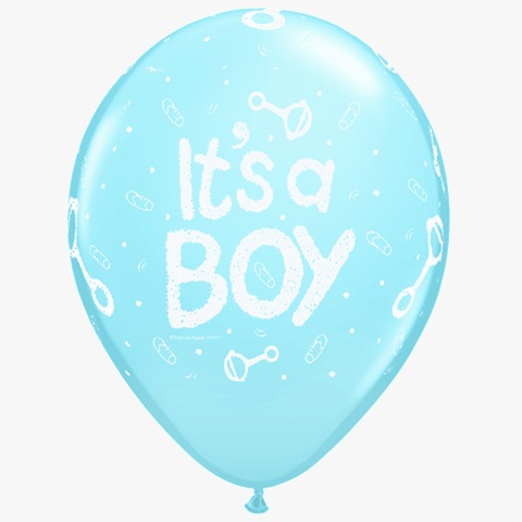 Its A Boy  Rattle Balloon - Blue