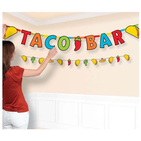 Fiesta Taco Bar Jumbo Letter Banner