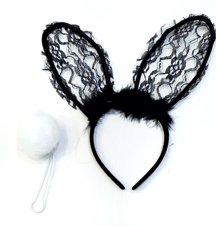 Bunny Lace Ears Head Band