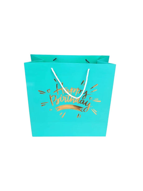 HAPPY BIRTHDAY MINT GREEN GIFT BAG