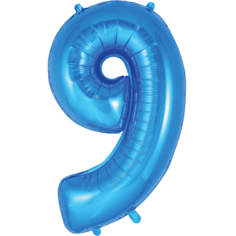 Mini Blue Foil Balloon - Number