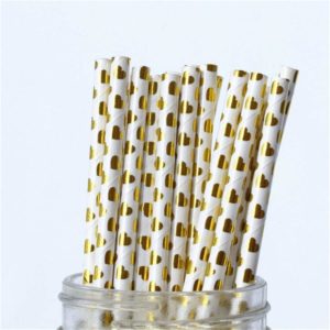 METALLIC PAPER PARTY STRAW