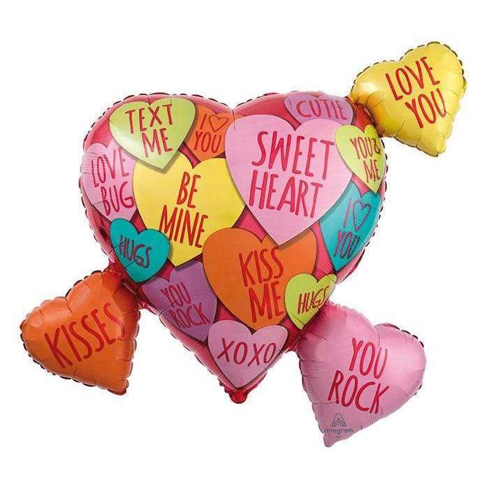 BIG FOIL BALLOON LOVE HEARTS