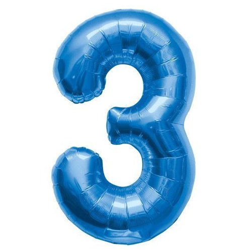 Mini Blue Foil Balloon - Number