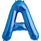 Mini Blue Foil Balloon - Letter