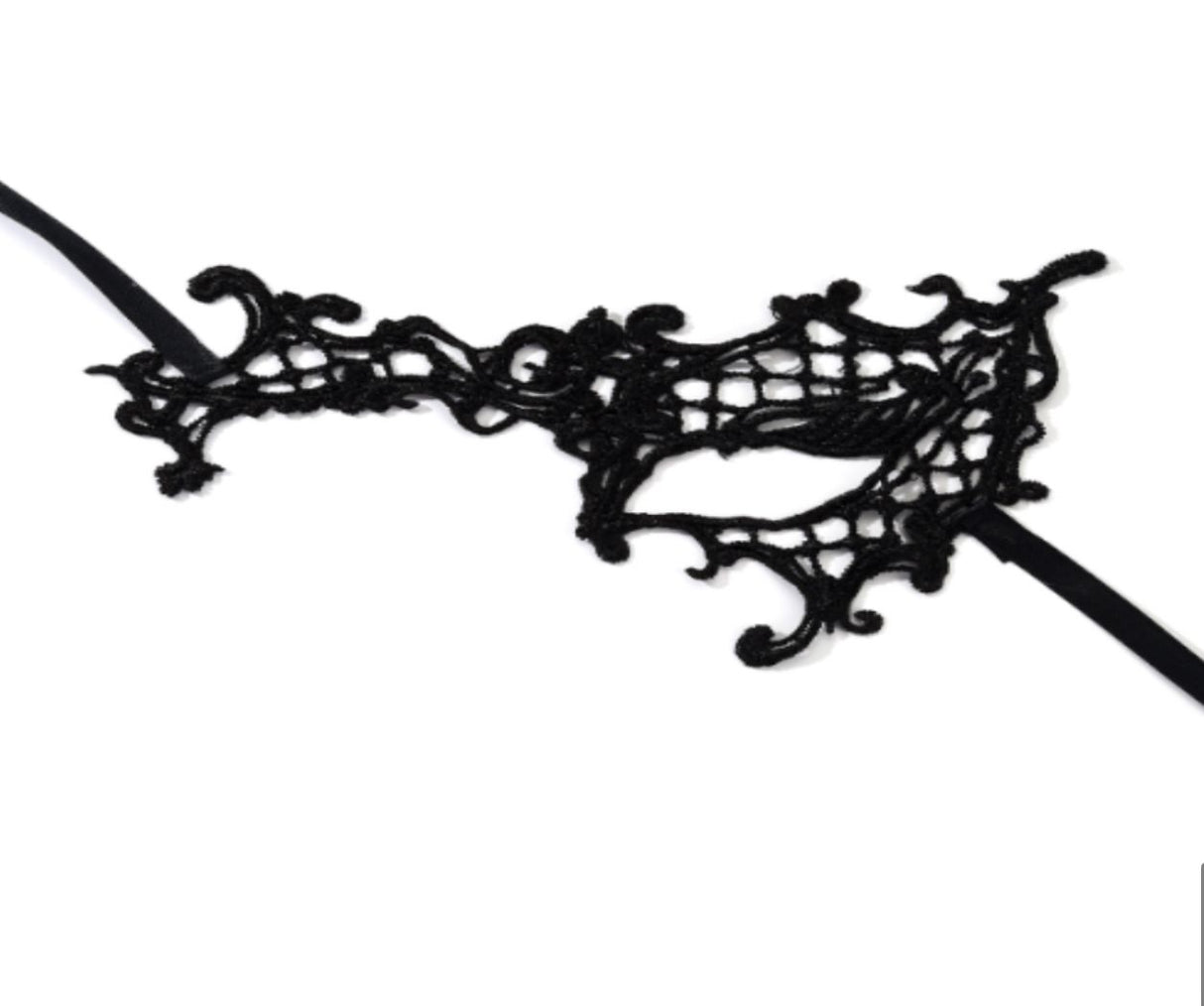 Black Lace Masquerade Venetian Mask