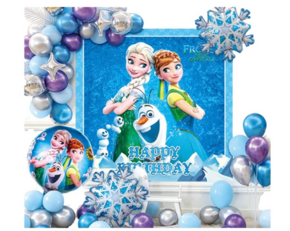 DIY FROZEN BACK DROP BALLOON SET