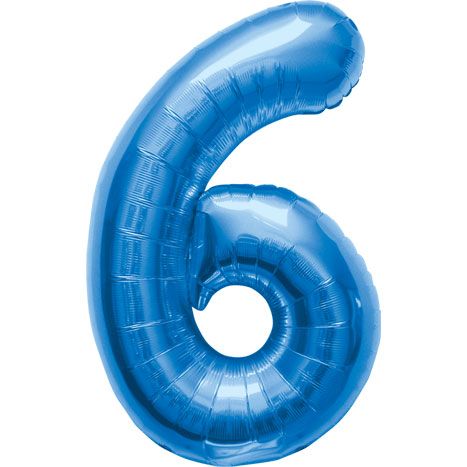 Mini Blue Foil Balloon - Number