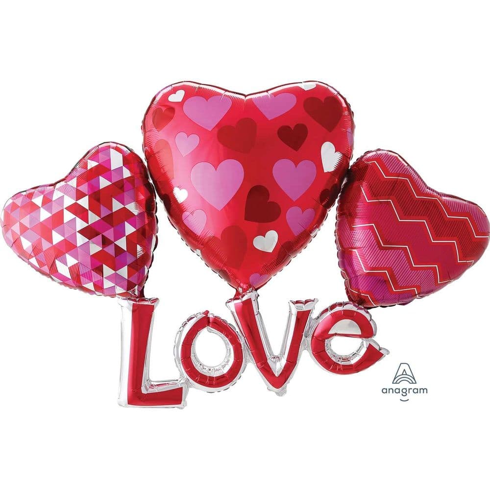 Floating Love Multi Foil Balloon