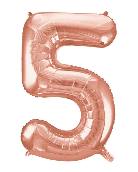 Mini Rose Gold Foil Balloon - Number