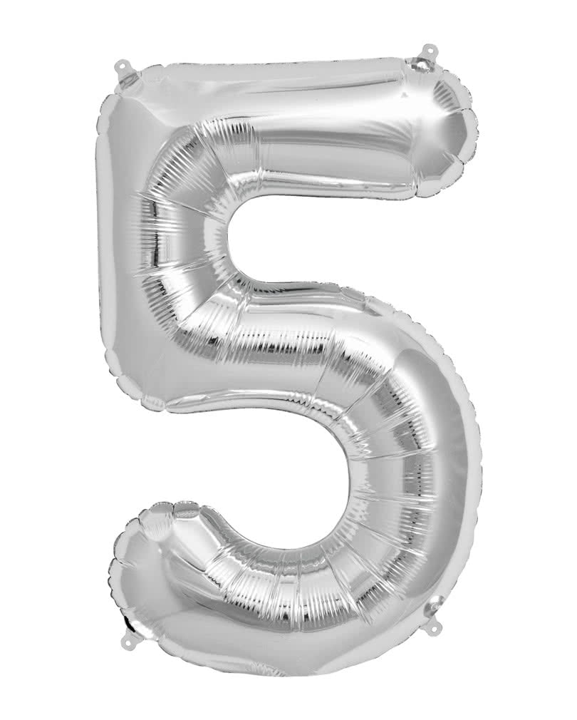 Mini Silver Foil Balloon - Number