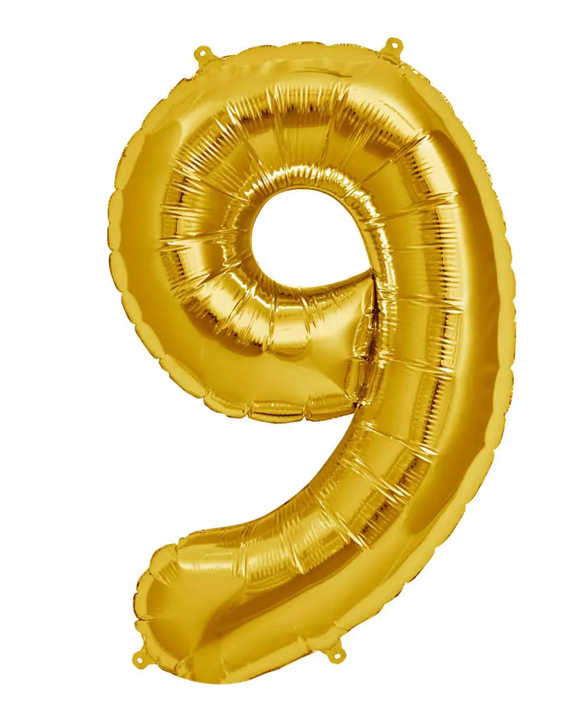 Mini Gold Foil Balloon - Number