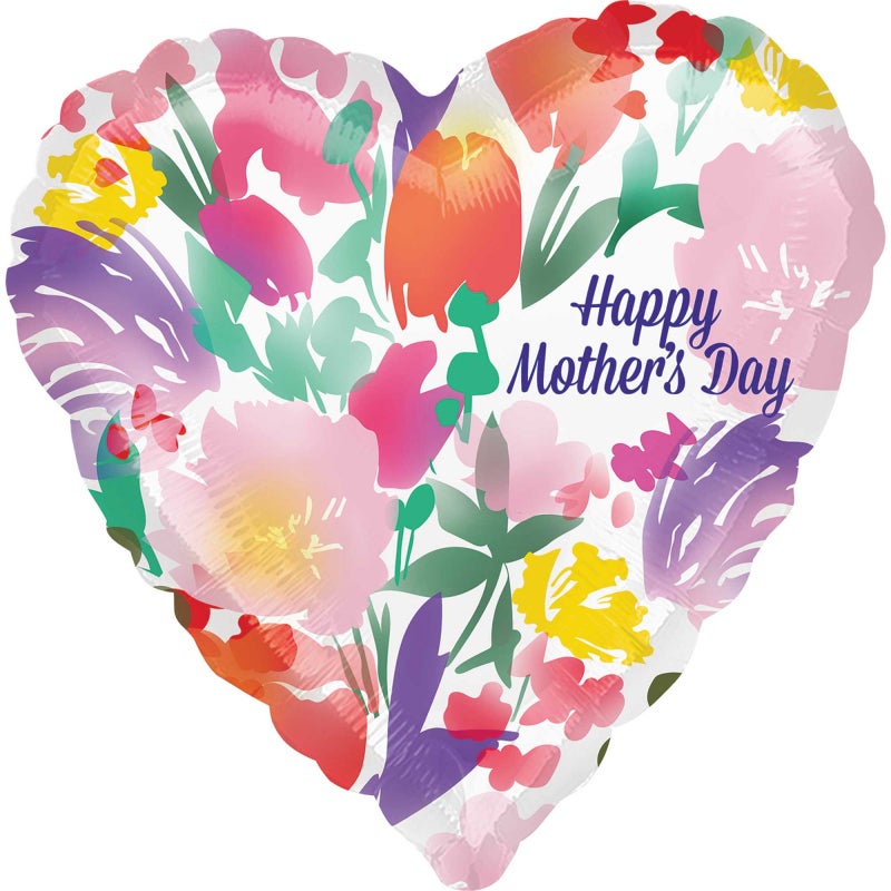 Happy MotherÃ¢â‚¬â„¢s Day Watercolor Flowers Balloon