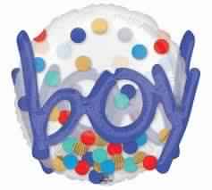 It's A Boy Balloon Confetti Dots Balloon