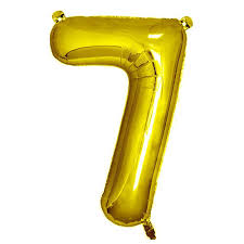 Mini Gold Foil Balloon - Number