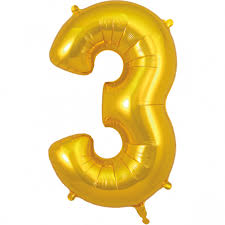 Mini Gold Foil Balloon - Number