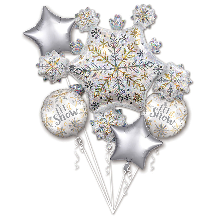 Let It Snow Christmas Balloon Bouquet