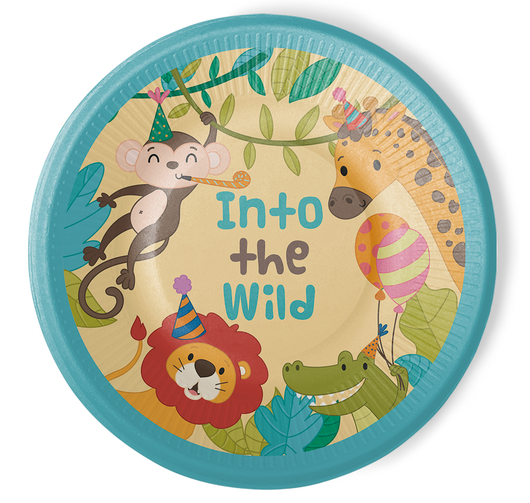 JUNGLE PAPER PLATES 8 PCS