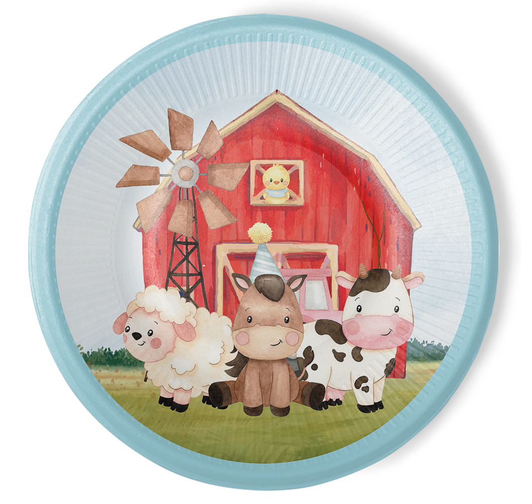 FARM PAPER PLATES