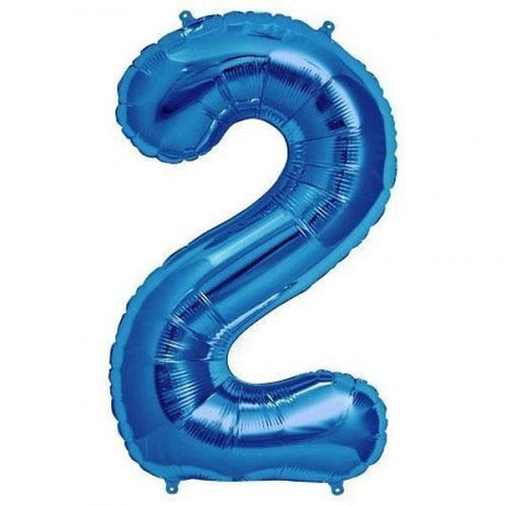 Mini Blue Foil Balloon - Number