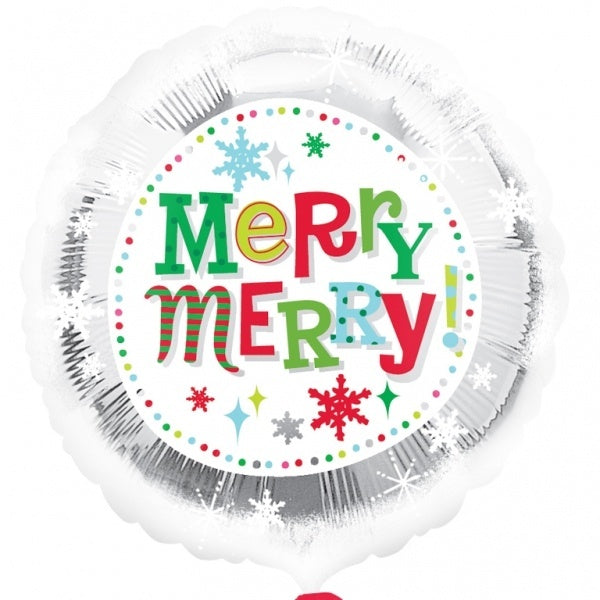 Merry Christmas Snowflakes Foil Balloon