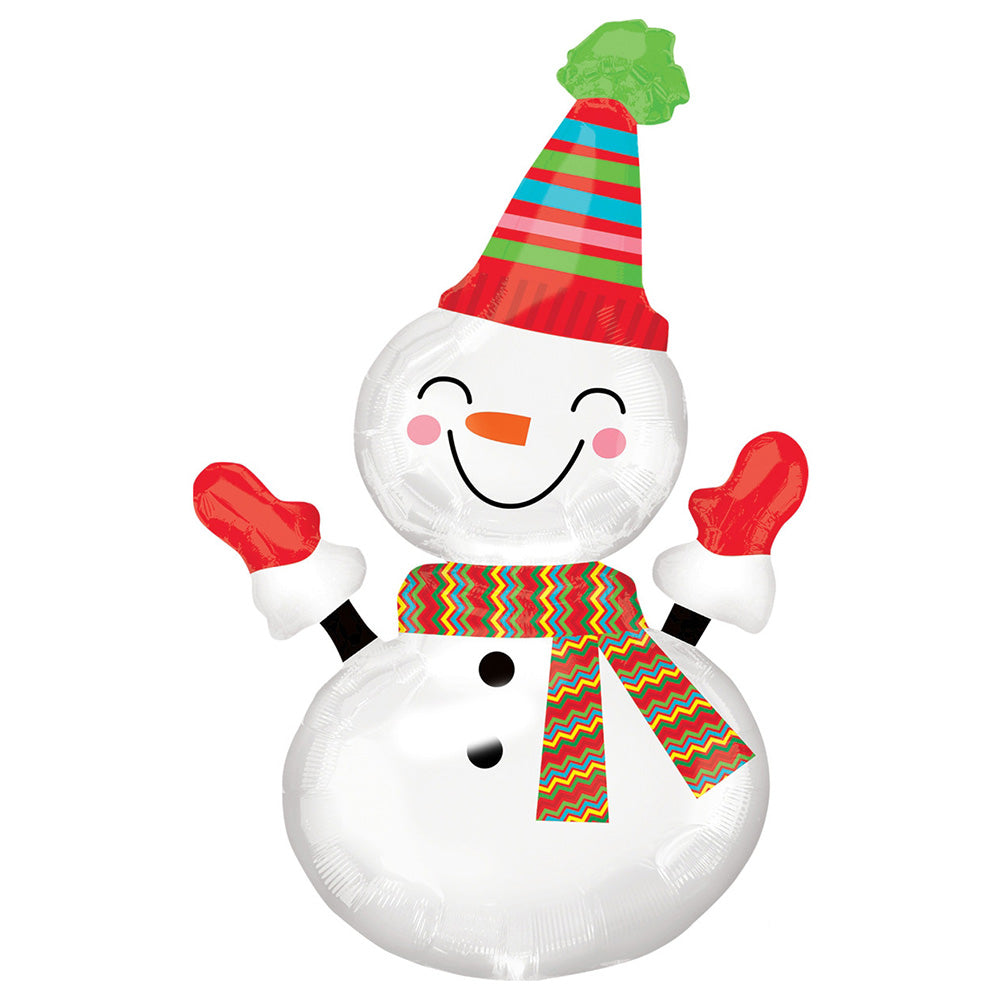 Happy Snowman Character Foil Balloon