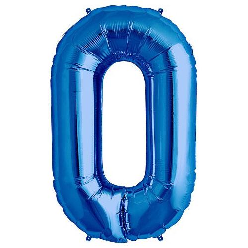 Mini Blue Foil Balloon - Number