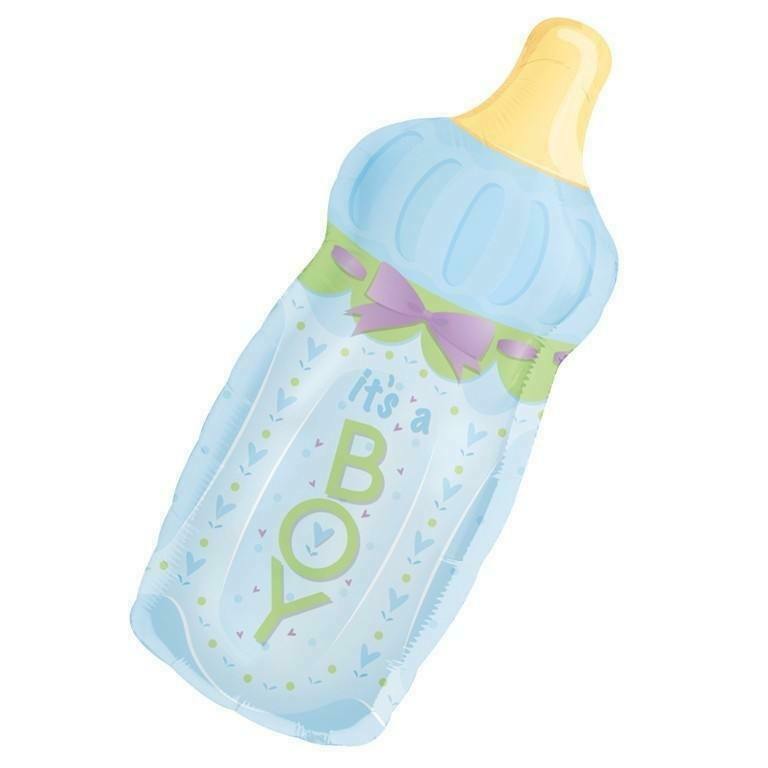 Supershape Baby Bottle Boy Blue balloon